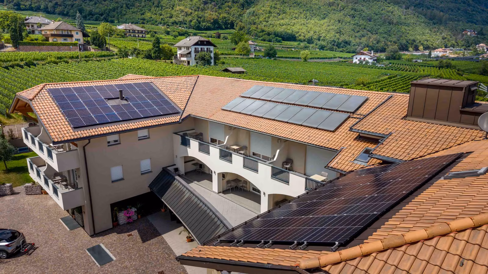 Die Photovoltaikanlage auf dem Dach